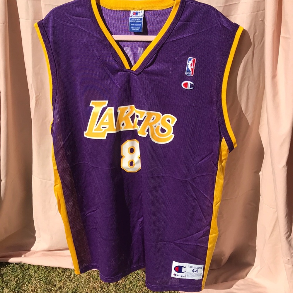 KOBE !!! Kobe Bryant Basketball Jersey by Champion road purple EUC